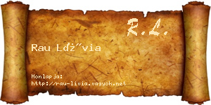 Rau Lívia névjegykártya